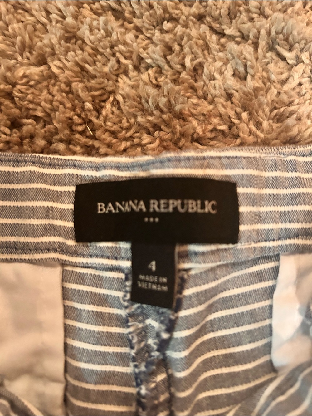Banana Republic Women's Blue and White Striped Sailor Shorts - Picture 2 of 4